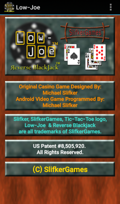 Low-Joe Reverse Blackjack (Picture 1)